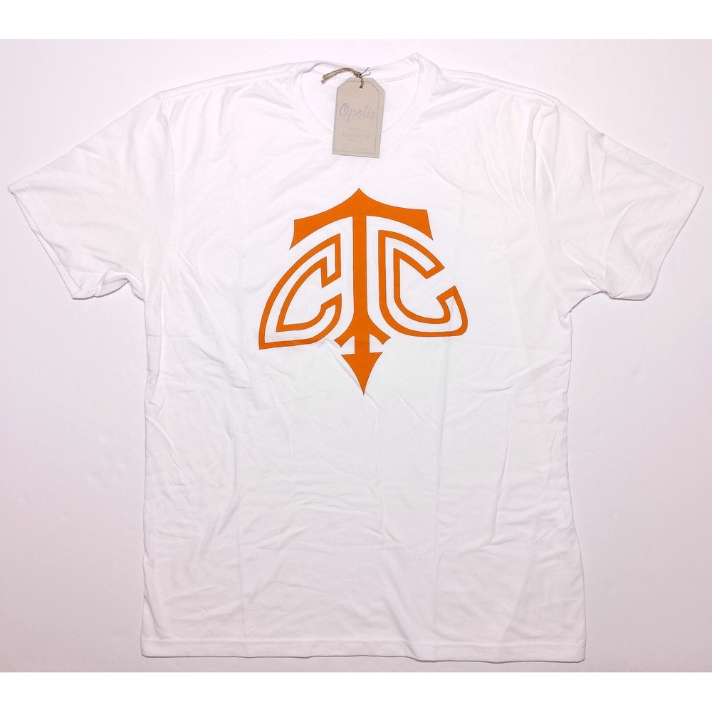 TULSA COUNTRY CLUB TCC Golf Opolis Clothing Co. T-Shirt White Orange XL ~ New